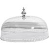 Sharplace Coprivivande Torta Trasparente Cupola in Pp, Coperchio per Piatti da Portata di Cloche, Campana di Trasparenti per Dessert, Formaggio, Muffin, Caramelle, 23 Cm