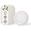 BIOZOYG Coperchio per Bicchiere Caffè da Asporto Ø 90mm I 1000 Coperchi per Bicchieri di Carta di Bioplastica CPLA 100% biodegradabile, compostabile, riciclabile I Coperchio con Foro piatto bianco