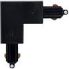 Ledvion - Connettore a L, Binario Monofase, Nero, Plafoniera led soffitto, lampadario cucina, faretti led, plafoniera moderna