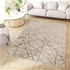 TAPISO Crystal Tappeto Pelo Corto Lucido Effetto 3D Design Moderno Motivo Astratto Geometrico Linee tonalità Marrone Beige Soggiorno Sala Camera Cameretta Sicuro Oeko-Tex 120 x 170 cm