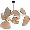 FAZRPIP Lampada a Sospensione in bambù Cinese Grande Luce Intrecciata Lampada a Sospensione a soffitto in Vimini Lampadario in Rattan Lampadario in bambù Intrecciato a Mano per Isola Cucina E27
