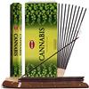 TRUMIRI Set di bastoncini di incenso alla cannabis e supporto per bastoncini di incenso Insence Insense Hem