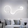 Partenopea Applique Serpente Snake Applique lampada da parete a led illuminazione per interno moderno in alluminio luce 20w per Muro 840x340 mm (Luce Bianca Fredda 6500K)