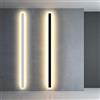 SHENGXUAN LED Applique da parete interni nero angolo minimalista lampada da parete lunga striscia di luce bianco caldo corridoio scale comodino camera da letto alluminio illuminazione da parete(Bianco,150cm)