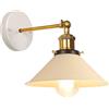 iDEGU Lampada da Parete Interno Vintage, 22cm Applique da Parete Retrò Lampadario Plafoniera Orientabile E27 Illuminazione da Parete Moderna per Camera da Letto, Soggiorno, Corridoio (Giallo Chiaro)