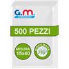 G.M. DISTRIBUZIONE GM 500 Sacchetti Sottovuoto Alimenti Goffrati per Alimenti 15x40 - Adatti a Tutte le Macchine Sottovuoto - Buste Alimenti per Conservazione e Cottura - Sacchetti Trasparenti Senza BPA