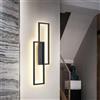 Dopastore Applique a Parete LED 32W Design con Due Rettangoli Sfalsati e Telecomando 3 Tonalità di Luce Moderna IP20 Per Interni Arredamento Camere