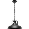 DC VOLTAGE Vintage 31 cm metallo industriale pendente cupola Shade, nero appeso soffitto luce E27 Holder montaggio soffitto con catena