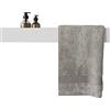 DABSTORY Mensola da bagno bianca portasciugamani da parete in acciaio inox lavanda destra 60 cm