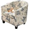 Yekuhe Copripoltrona Chesterfield 1 Posto, Elasticizzato Copripoltrona con Cuscino Separato, Fodere per Poltrona da Cocktail Universale Lavabile Rimovibile,Coperture Protettive per Poltrona Club per Tullsta