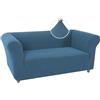 WJHDWYD Copridivano Chesterfield Elasticizzata Fodera per Divano Elasticizzato Antiscivolo Antimacchia, Copridivano 1 Posto con Braccioli Tessuto Super Morbido(Blu Polveroso,2 Posti)