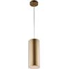 LEOLUX Metropolis - Lampada a Sospensione 1 Luce - Cilindro Moderno - LED GU10 - Finitura Oro - Ideale per Penisola, Bancone, Ingressi e Punti Luce Singoli