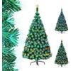 UISEBRT Albero di Natale Artificiale Illuminato 240cm - Albero di Natale con fibra ottica a LED che cambia colore (240cm, Fibra ottica colorata)