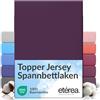 etérea Himmlische Qualität etérea Jersey Topper lenzuolo con angoli 180x200-200x200 cm Prugna Epaisseur 5-10 cm - 100% Cotone - Oekotex materasso Letto copripiumino - lenzuola 180x200cm - 200x200cm Viola