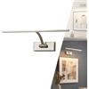 B·LED BARCELONA LED BARCELONA LED Applique LED per Quadri Babylon 8W 45cm Nichel Satinato Luce Calda 2700K Orientabile Lampada da Parete per Quadri Specchi e Decorazione Interni Design Moderno Minimalista