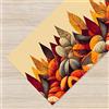 IlGruppone Tappeto Cucina Antiscivolo Made in Italy Passatoia Antimacchia Multiuso Corridoio Soggiorno Lavabile in Lavatrice - Foglie Autunno - 50x150 cm