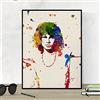 Nacnic stampa artistica in stile acquarello del volto di Jim Morrison. Colori vivaci. Ritratto. Immagine stampata su Carta da 250 Grammi di Alta Qualità. Icona della musica Mondiale.