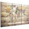 B&D XXL - Quadro 90x60 cm 3 Pezzi - Stampa su Tela Canvas con Struttura - Quadri Componibili Moderni Soggiorno Grandi - Murale Arte Decorazioni da Parete Decori - Kontinent Legno k-C-0035-b-f