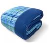 Tex family Trapunta Invernale Tirolese Texture Blu - Piumone Caldo Microfibra Anallergica 300gr - Made in Italy - Cm. 220x260