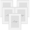 WOLTU Set di 5 Cornice Foto, Portafoto 10x15cm, Cornice in Alluminio, Cornici per Documenti, Cornice per Foto da Parete o da Tavolo, Cornice Argentato, Frontale Trasparente in plastica, BR9952sb-5