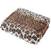 Mayssa Coperta maculata in pile Animalier Zebrato Tigrato Leopardato plaid 130x160 cm (Leopardato)