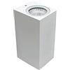 Partenopea® Applique lampada da parete a muro gu10 max 35w x 2 led per interno esterno IP65 moderno faretto biemissione (rettangolare bianco, lampadine escluse)
