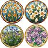 GORGECRAFT 4 Stili Fiore Vetrofanie 16x16cm Primavera Floreale Statico Porta Scorrevole Decalcomania Adesivo Vetro Anti-Collisione Camera Da Letto Avviso Decalcomanie per Prevenire Fermare Uccelli