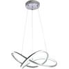 GASIASHOP SRL UNIVERSO LAMPADARIO SMD LEDA SOSPENSIONE DESIGN INTRECCIATO CON FINITURA CROMATA 60W CCT 3 IN 1 TEMPERATURA LUCE SELEZIONABILE 3000K - 4000K - 6500K