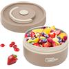Tissting Contenitore Termico per Alimenti, 420ml Bento Box, Termico Impilabile Acciaio Inossidabile 304, Flask per Alimenti Caldi, Manico Barattolo Portatile per Alimentis Caldi Microonde(Curry Scuro)