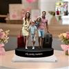DUOYUN Figurine personalizzate in acrilico con motivi a fumetti per la famiglia, decorazioni da scrivania, sculture 2D su misura, figurine personalizzate di te stesso realizzate da foto