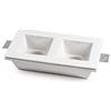 LAMPO DIKCG/57/D FARETTO IN GESSO A SCOMPARSA DOPPIO DA INCASSO H 57 mm
