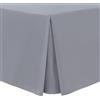 fashion home Pagano Mantovana Giroletto Coprirete, Vestiletto con Gonna a Pieghe, Misto Cotone Traspirante, per Letto Singolo o Matrimoniale, GRIGIO 90x200x40 cm