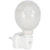Way Home Store - Luce Notturna palla mosaico in colorazione Bianca in ceramica in stile moderno - DIMENSIONI:16x8x11cm. Presa girevole MAX 7W-10W 220/230V