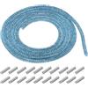 QUARKZMAN 4mm x 1,2m Nastro di Strass Catena con Strass Corda Cristallo Lacci Scarpe per Decorazione Fai Da Te Sneakers Maglioni Creazione di Gioielli Vestiti, Blu con Aghi Connettori