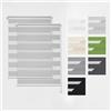Estika Tende a rullo giorno e notte senza forare set da 2-30 x 150 cm - Grigio chiaro - per interni, per finestre, tessuto semi-trasparente, fissaggio a morsetto (Klemmfix), protezione solare