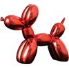 YOYUMI Scultura Cane Palloncino Statue - Decorazione in Resina con Superficie Brillante, Decorare il Soggiorno Camera da Letto Vetrina e Ufficio, Rosso 18 * 20 * 9 cm
