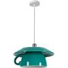 Pink Palm Lampadari a sospensione in ceramica a forma di tazza da caffè, lampada a sospensione per isola cucina, 5,7 pollici, luci a sospensione moderne da soffitto, lampada a isola nordica per bancone, bar, co