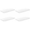 vidaXL Scaffali a Parete 4 pz Bianco Lucido 50x23x3,8 cm in MDF
