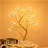 Ulalaza Lampada da Comodino a Filo Caldo con Filo di Rame Stellato Lampada a LED a Batteria o Alimentazione USB con Interruttore a sfioramento per la Decorazione della Stanza di casa