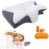 Zoefun Cuscino Anti Apnea Notturna, Cuscino Per Apnee Notturne, Cuscino Cervicale Ergonomico In Memory Foam, Supporto Cuscino Ortopedico Ergonomico Per Apnea Del Sonno (Grigio)