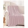 GX GARGIX GARGIX Plaid Coral Pile Morbido Caldo Vari Colori Una Piazza e Mezza Matrimoniale (BPL-4, 190X190cm)