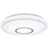 GLOBO LIGHTING CONNOR 41386-16, lampada da soffitto in metallo bianco, acrilico opale, anello cromato, decorazione luccicante