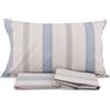 Bellora Completo Lenzuolo Matrimoniale White Linen Art. (Stripes L28)