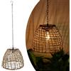 KZT Lampadario Solare da Esterno IP44 Impermeabile Lampada a sospensione Solare da Giardino Lampadario a sospensione Boho con Paralume Luci Solari Giardino Decorative per Portico Giardino Cortile