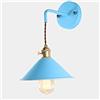 Mengjay Moderno Industriale Lampada da parete Applique da Parete Metallo Vintage Applique Industrial Lampada a corridoio Retro Lampade per Illuminazione da parete per salotto(Blu)