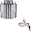 Belvivere Contenitore bidone Fusto Olio Inox 18/10 Rubinetto Made Italy (30 Litri)