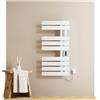 EMKE Scaldasalviette Elettrico da Bagno 1000 x 500 mm, Lato Destro, Portasalviette Riscaldato Elettrico, Bianco 320W, Scaldasalviette Elettrico con Controllo Intelligente della Temperatura