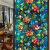 WAZUBC 2 Pezzi Pellicola per Finestre in Vetro Colorato, 45 x 100cm Pellicola Adesiva Statica in PVC Opaca per Privacy su Vetri delle Finestre, Soggiorno, Decorazione Casa Feste (Stile V)