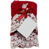 Corredocasa Set 1+1 Asciugamani Natalizi in Spugna con Balza Jacquard - Asciugamano + Ospite - Morbidi, Assorbenti ed Eleganti - Idea Regalo Natale - Made in Italy (Rosso Natalizio)