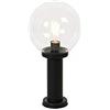 Qazqa sfera - Palo da giardino Moderno - 1 luce - Ø 25 cm - Nero - Moderno - Illuminazione esterna